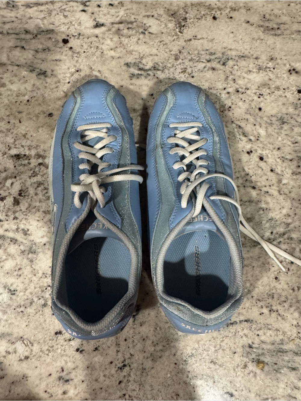 Skechers Pale Blue Lace-Up Sneakers